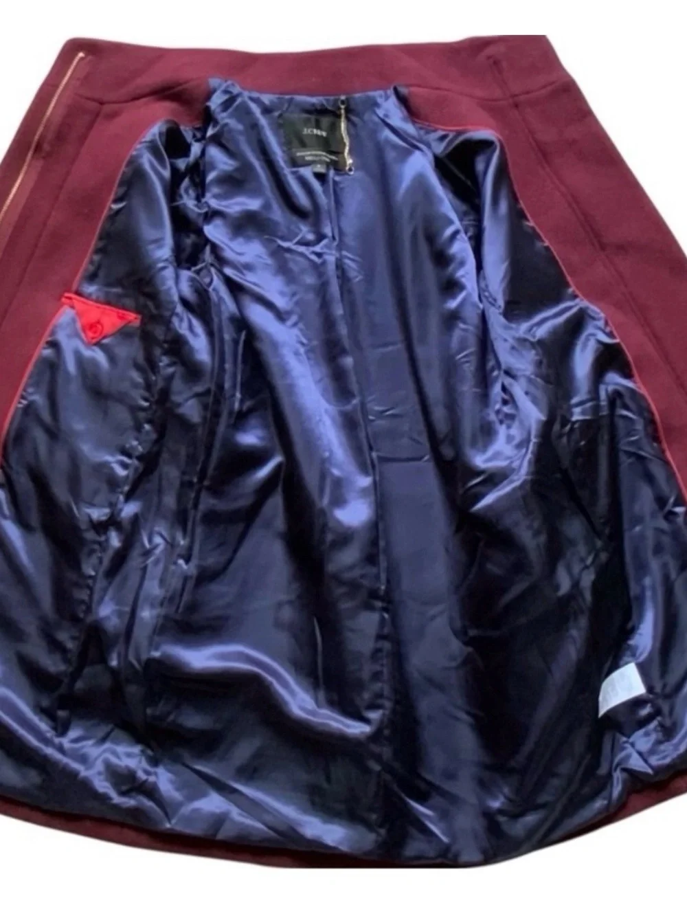 EUC J.Crew Cocoon Coat in Italian Stadium-Cloth Wool Blend Sz 8 J5536 - Picture 4 of 4